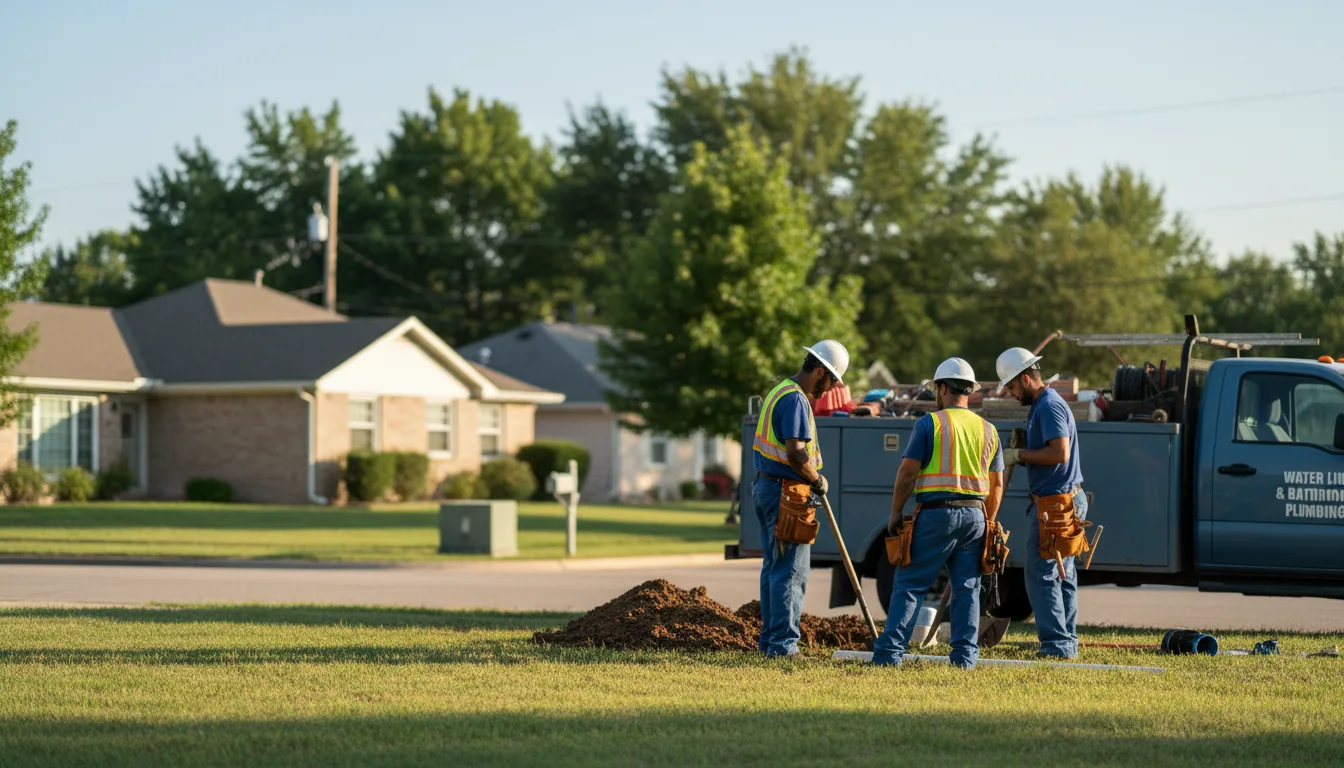 Residential water line and bathroom plumbing service in Willshire, OH